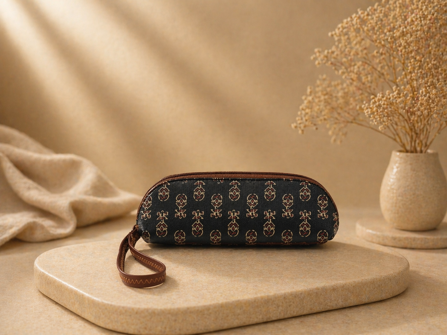 Twyne Pouch Ajrak handblock print