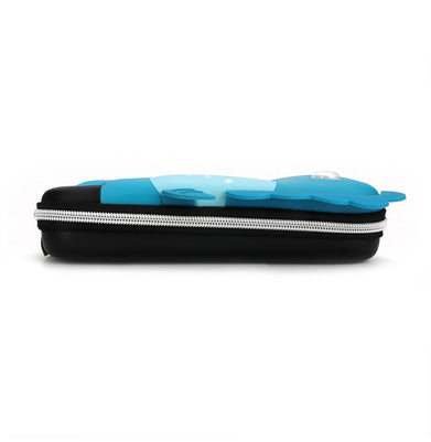imagQIPS Dinosaur 3D embossed EVA Hardtop Pencil Case Pouch Bag, Blue