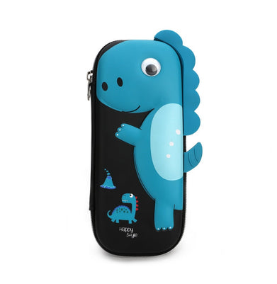 imagQIPS Dinosaur 3D embossed EVA Hardtop Pencil Case Pouch Bag, Blue