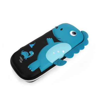 imagQIPS Dinosaur 3D embossed EVA Hardtop Pencil Case Pouch Bag, Blue