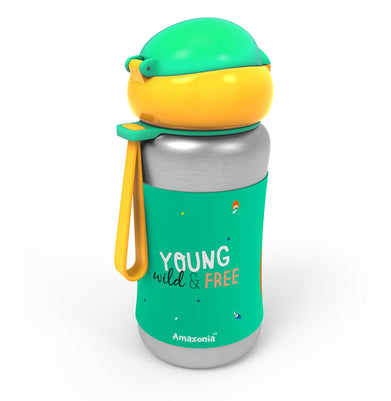 imagRabitat Sport Sipper Stainless Steel Bottle - Young wild and Free