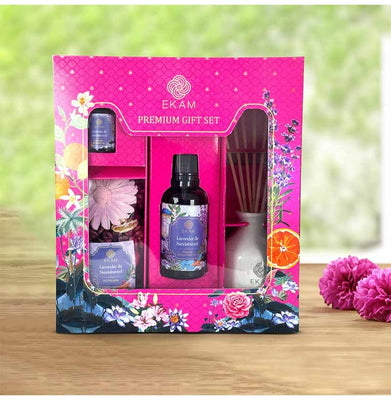 imagReed Diffuser With Potpourri Gift Set - Lavender & Sandalwood