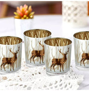 image //www.c...Reindeer Glass Tealight Holders