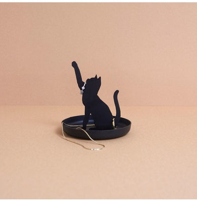 imagRing Holder,Feline,Black,Metal-27910