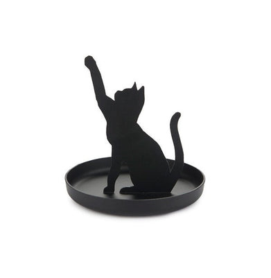 imagRing Holder,Feline,Black,Metal-27910