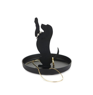imagRing Holder,Feline,Black,Metal-27911
