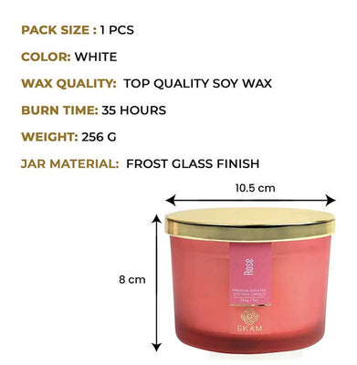 imagRose-3 Wick Soya Wax Candle