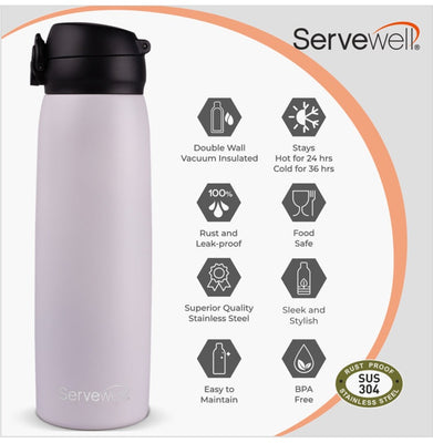 imagSERVEWELL Pride Solid Vacuum Bottle- 525 ml
