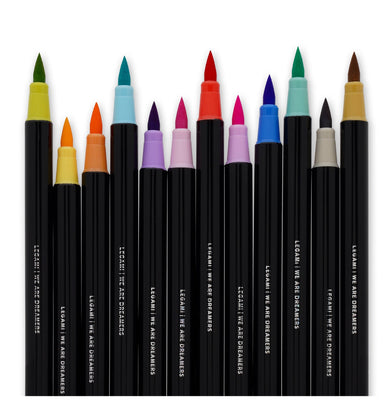 imagSet Of 12 Brush Markers - Brush Markers - Pastel Colours