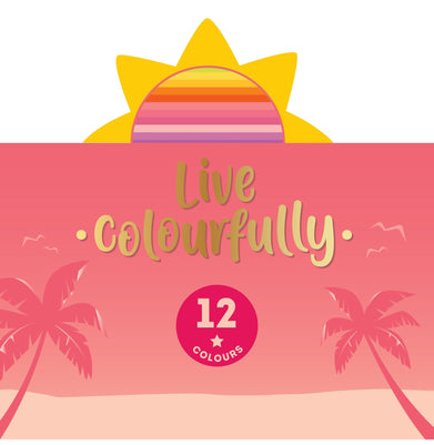 imagSet Of 12 Colouring Pencils - Live Colourfully - Sunset Palette buy online at crossword.in
