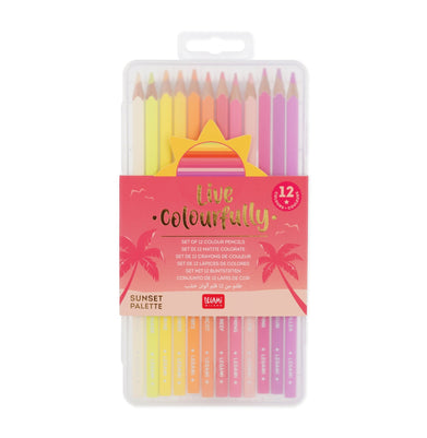 imagSet Of 12 Colouring Pencils - Live Colourfully - Sunset Palette buy online at crossword.in