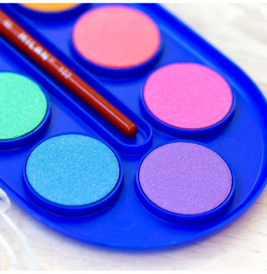 imagSet Of 12 Watercolour Tablets Ø 30 Mm With Brush