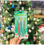 image //www.c...SET OF 3 ERASABLE GEL PENS - SANTA CLAUS + REINDEER + ELF