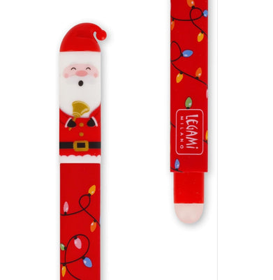 imagSET OF 3 ERASABLE GEL PENS - SANTA CLAUS + REINDEER + ELF