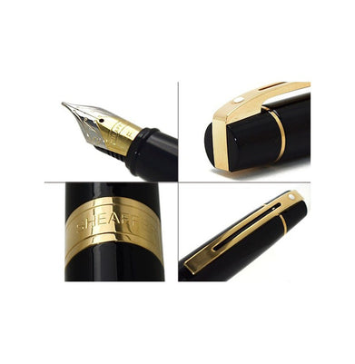 imagSheaffer Gift 300 A9325 Glossy Black With Gold Tone Trim Fountain Pen – Medium Nib