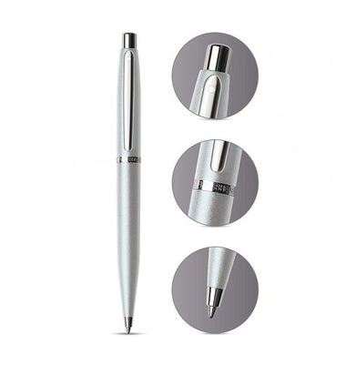 imagSheaffer Set VFM 9400 Strobe Silver With Nickel-Plated Ballpoint Pen With A6 Note Book