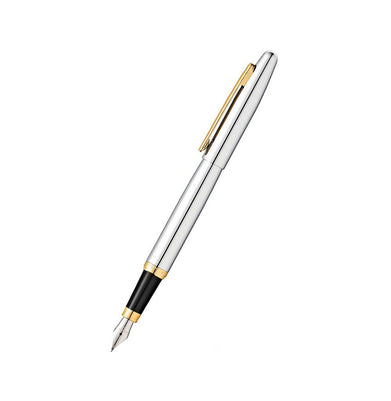 imagSheaffer Vfm 9422 Polished Chrome With Gold-Plated Trim Fountain Pen – Medium Nib