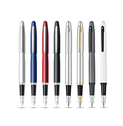 imagSheaffer Vfm 9422 Polished Chrome With Gold-Plated Trim Fountain Pen – Medium Nib
