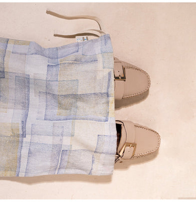 imagShoe Bags - Blockmetry-Blue ,Beige