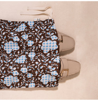 imagShoe Bags-Brown, Turquoise Blue