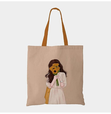 imagShy Girl Canvas Tote Bag