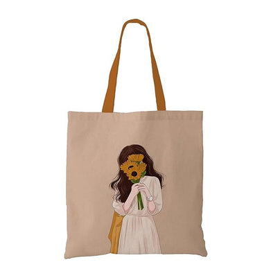imagShy Girl Canvas Tote Bag