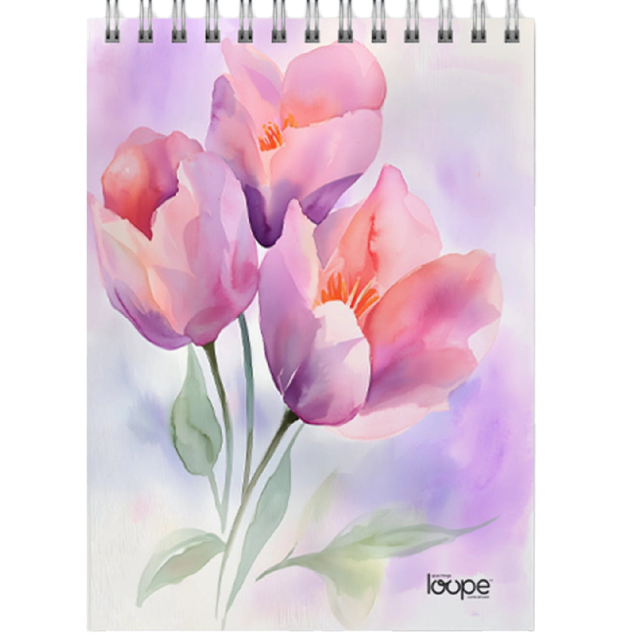 Loope A3 Flower Design Sketch Pad - 50 Premium Acid-Free Sheets