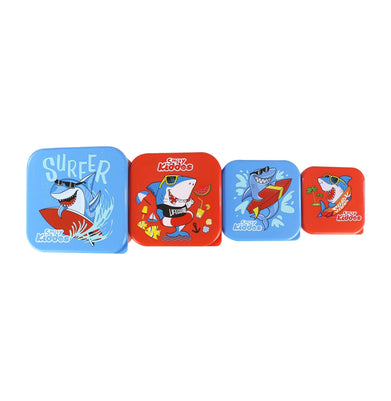 imagSmily Kiddos 4 In 1 Container - Shark Theme