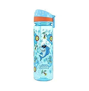 Smily Kiddos 650 ML Happy Shark Water Bottle with Pop-Up Straw