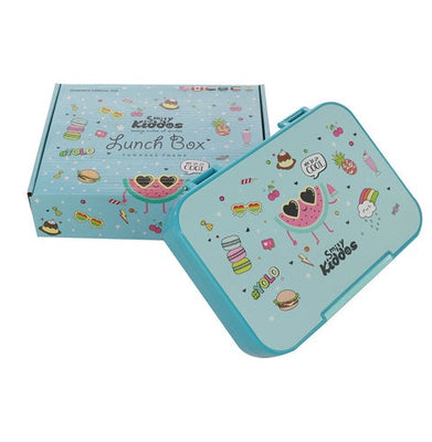 imagSmily Kiddos Bento lunch box-Cool Fruit Theme Light Blue