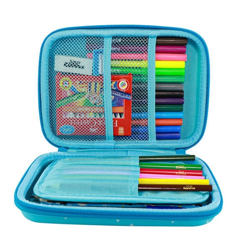 Smily Kiddos Rainbow Unicorn Bling Pencil Case In Light Blue