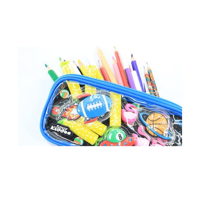 imagSmily Kiddos Fancy Transparent Pencil Case Black