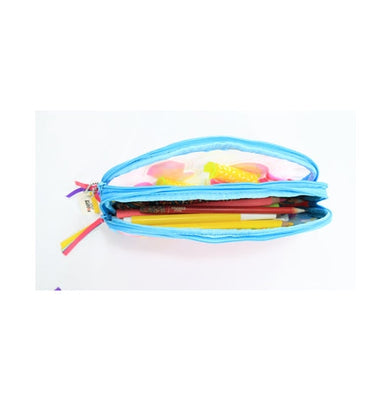 imagSmily Kiddos Fancy Transparent Pencil Case Light Blue