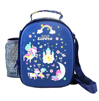 imagSmily Kiddos Hartop Eva Lunch Bag Unicorn theme - Blue