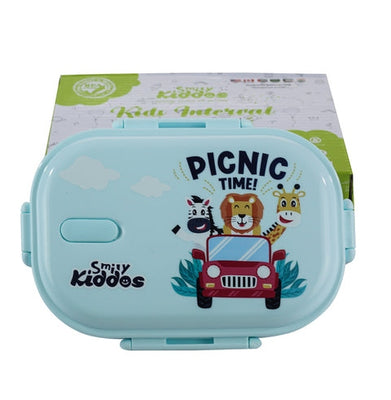 imagSmily Kiddos Jungle Picnic Steel Lunch Box Light Blue - Medium-Sk16001619