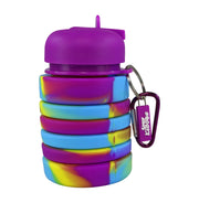 imagSmily Kiddos Silicone Water Bottle- Purple