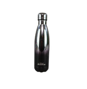 image //www.c...Smily Kiddos Steel Holographic Water Bottle 500 ML - Glossy Silver Black