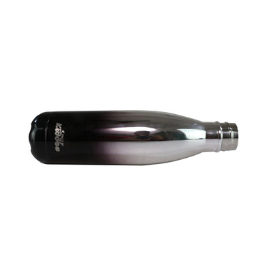 imagSmily Kiddos Steel Holographic Water Bottle 500 ML - Glossy Silver Black