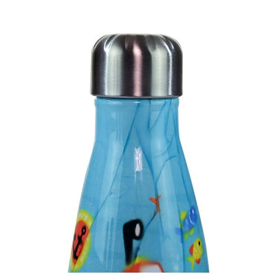 imagSmily Kiddos Steel Water Bottle Light Blue - Deep Ocean Theme-Sk16001639