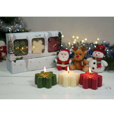 imagSet of 3 Candle Box 3 colour snowflakes buy online at crossword.in