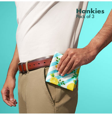 imagSOML! Summer Of My Life! Men's Hankies, 100% Organic Cotton, Pack of 3