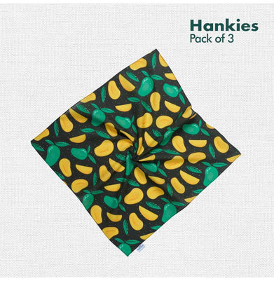 imagSOML! Summer Of My Life! Men's Hankies, 100% Organic Cotton, Pack of 3