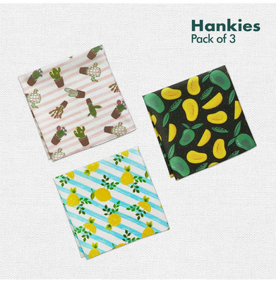 imagSOML! Summer Of My Life! Men's Hankies, 100% Organic Cotton, Pack of 3