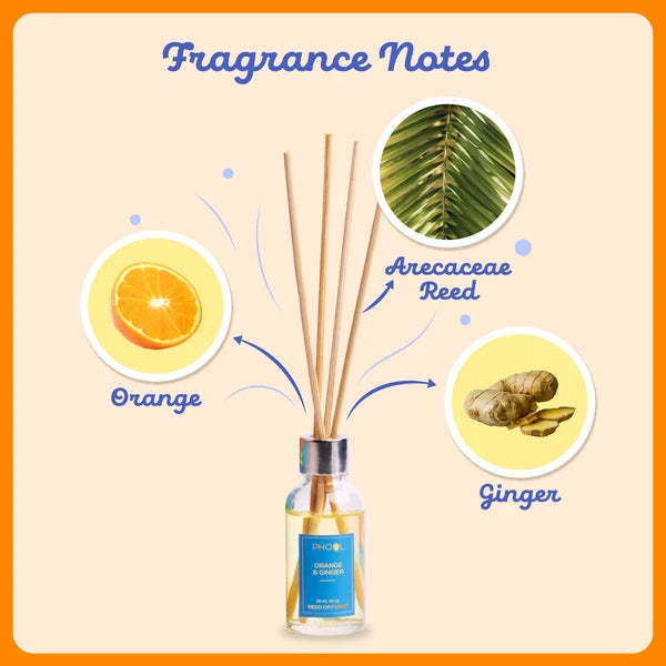 Buy Phool Orange and Ginger Luxury Reed Diffuser Set - Crossword