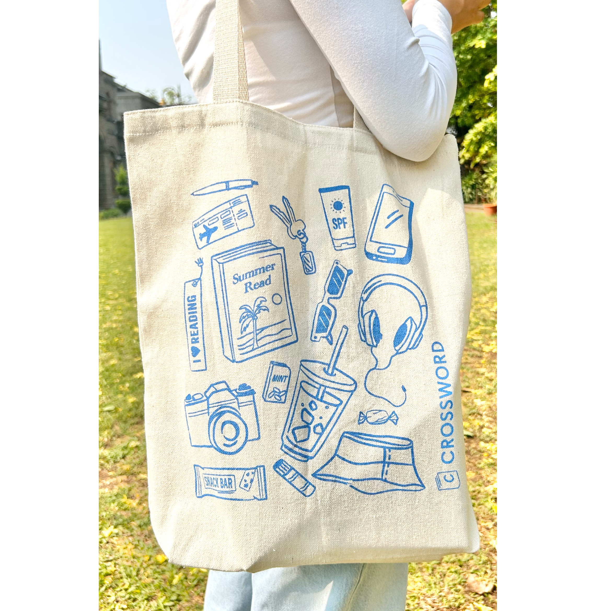 Summer Chic Cotton Canvas Tote Bag