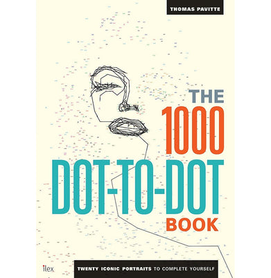 imagTHE 1000 DOT:TO:DOT BOOK: ICONS: twenty iconic portraits to complete yourself Paperback Pavitte Thomas