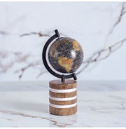 image //www.c...The Earth in Miniature with Brwon and White Base-Black Globe 5