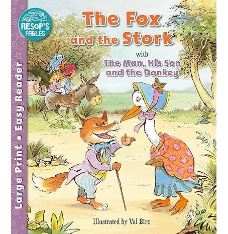 Aesop's Fables Easy Readers The Fox And The Stork & The Man