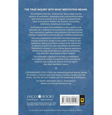 imagThe Meditative Mind Paperback Krishnamurti J.