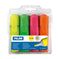imag1Transparent Hanging Pack 4 Fluo Highlighters, Assorted Colours
